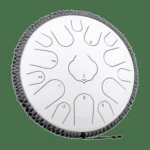 Steel tongue drum kulstofstål 15 toner 36 cm – C-dur – 11 farver