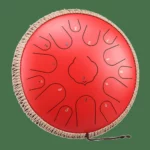 Steel tongue drum kulstofstål 15 toner 36 cm – C-dur – 11 farver